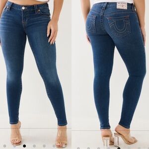 True Religion Halle Mid Rise Super Skinny Jeans Size 33
